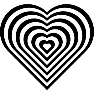 openclipart圖庫：geometric zebra heart