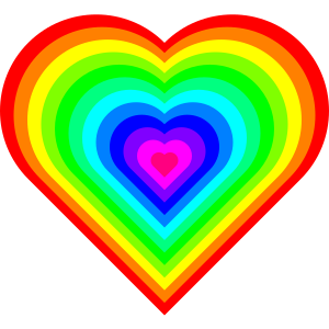 openclipart圖庫：geometric 12 color heart