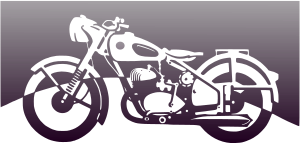 openclipart圖庫：Motorbike of the 1950ies
