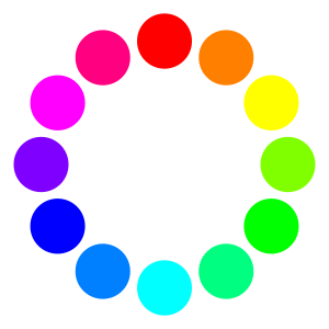 openclipart圖庫：12 color circles