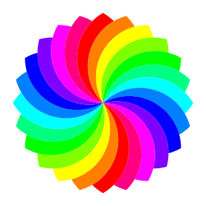 openclipart圖庫：24 football flower 12 color