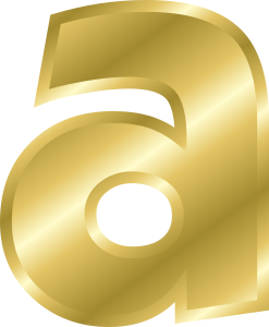 openclipart圖庫：Effect Letters alphabet gold