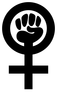 openclipart圖庫：woman power emblem