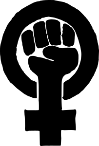 openclipart圖庫：woman power emblem