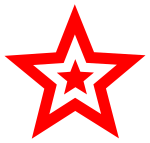 openclipart圖庫：red star in star