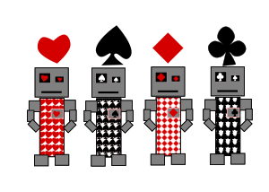 openclipart圖庫：Robot Cards