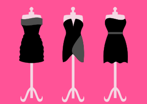 openclipart圖庫：Three black dresses