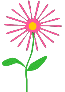 openclipart圖庫：Whimsical pink flower
