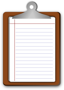 openclipart圖庫：Writing pad