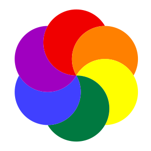 openclipart圖庫：Rainbow Partial Moons