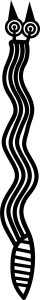 openclipart圖庫：Petroglyph Rattlesnake