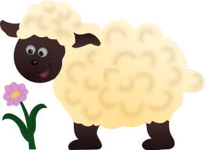 openclipart圖庫：Happy Sheep