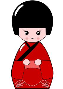 openclipart圖庫：Japanese Kokeshi Doll