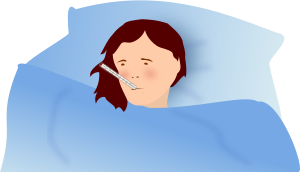 openclipart圖庫：Feverish woman