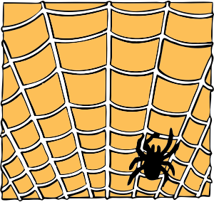 openclipart圖庫：spider on a spider web