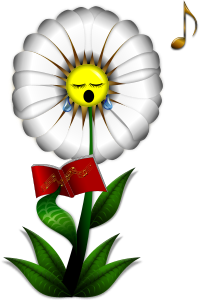openclipart圖庫：Singing Daisy
