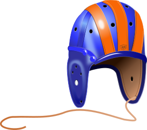openclipart圖庫：1940's Leather Football Helmet