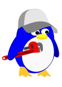 openclipart圖庫：Plumber Penguin