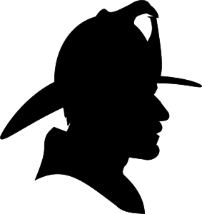 openclipart圖庫：Firefighter Profile Silhouette