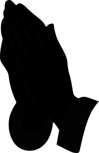 openclipart圖庫：Praying Hands Silhouette