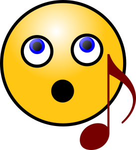 openclipart圖庫：Singing Smiley Face