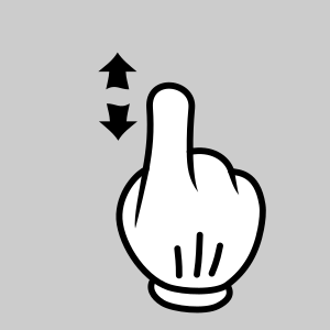 openclipart圖庫：MultiTouch-Interface Mouse-theme 1-finger-Scroll