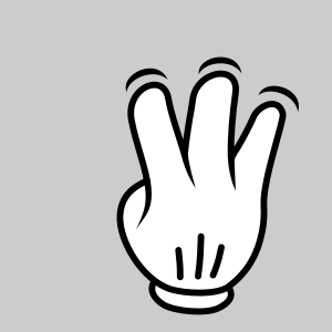 openclipart圖庫：MultiTouch-Interface Mouse-theme 3-fingers-Simple-Tap