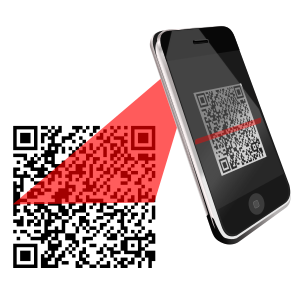 openclipart圖庫：QR Scanner Red