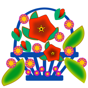 openclipart圖庫：Flower Basket