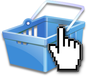 openclipart圖庫：Shopping basket blue