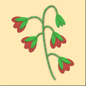 openclipart圖庫：Embroidered Flower