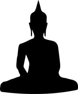 openclipart圖庫：Sitting Buddha Silhouette