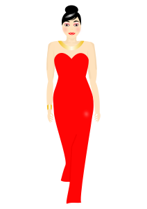 openclipart圖庫：Red Dress