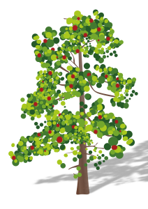openclipart圖庫：Tree with flowers