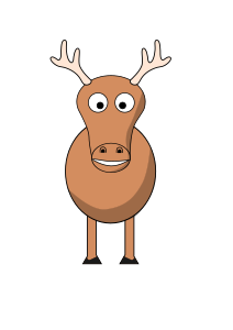 openclipart圖庫：cartoon reindeer