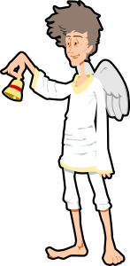 openclipart圖庫：angel with bell