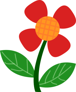 openclipart圖庫：red flower