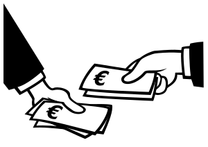 openclipart圖庫：paying in Euros