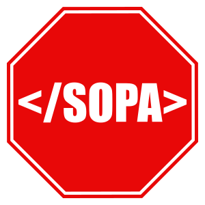 openclipart圖庫：Stop SOPA