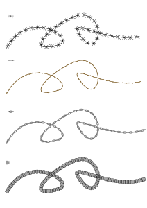 openclipart圖庫：Patterns on path collection 1