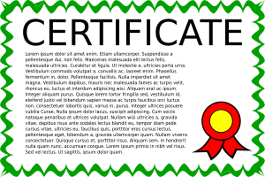 openclipart圖庫：Certificate in colour