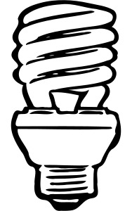 openclipart圖庫：Compact Fluorescent Bulb