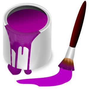 openclipart圖庫：color bucket purple