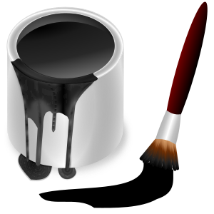 openclipart圖庫：color bucket black