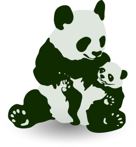openclipart圖庫：Panda & Baby Panda