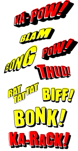 openclipart圖庫：Vintage Comic Book Sound Effects