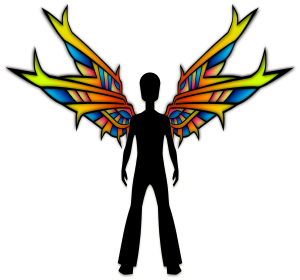 openclipart圖庫：Wings Black