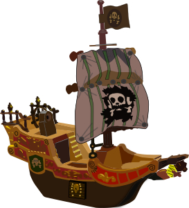openclipart圖庫：Pirate-ship