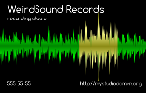 openclipart圖庫：Black businesscard for recording studio