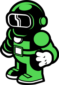 openclipart圖庫：Green Spaceman